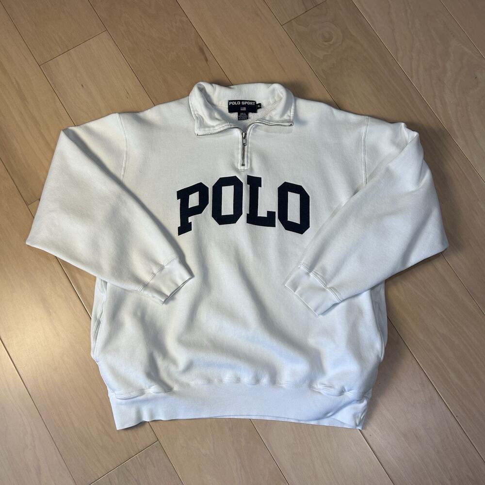 Vintage Polo Sport Ralph Lauren 1/4 Zip Pullover Sweatshirt Long Sleeve Men’s XL